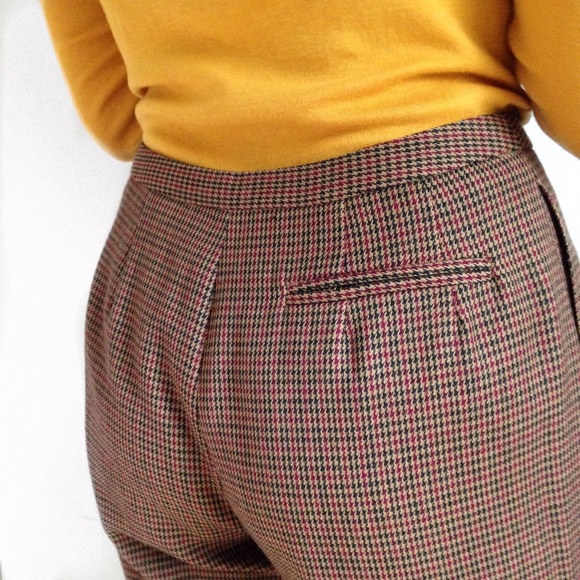 ●●SOLD!!!●●Vintage High Waist Plaid Square Pants - Picture 4 of 4